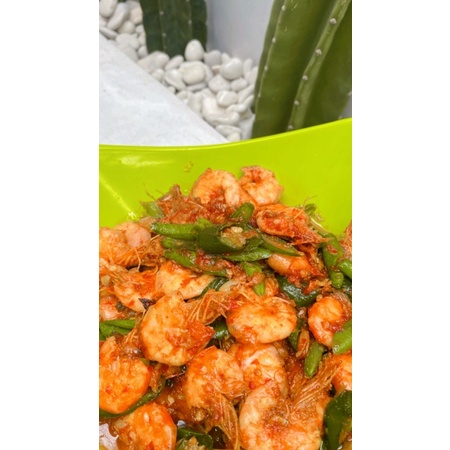 Sambal Udang buncis 1porsi