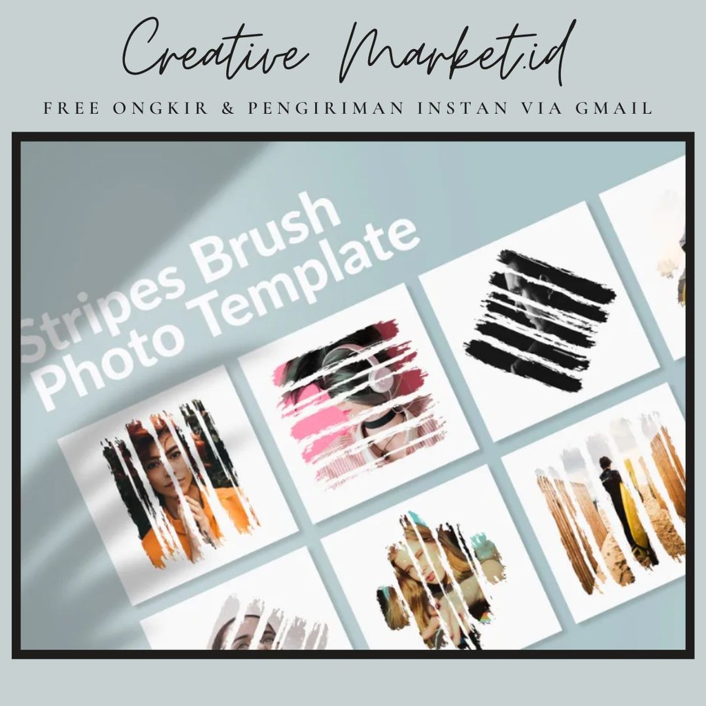 

Pro Stripes Brush Photo Templates - Creative Market.id
