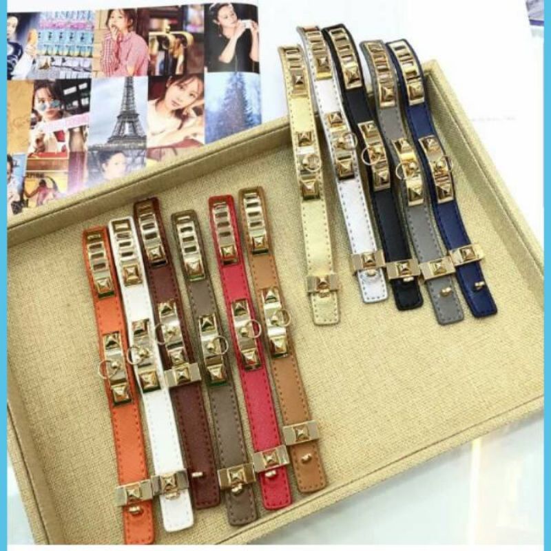 Gelang Kulit Mendor Cdc mini kulit epsom Premium Quality Bracelet Branded band Mini Tidak karatan 928