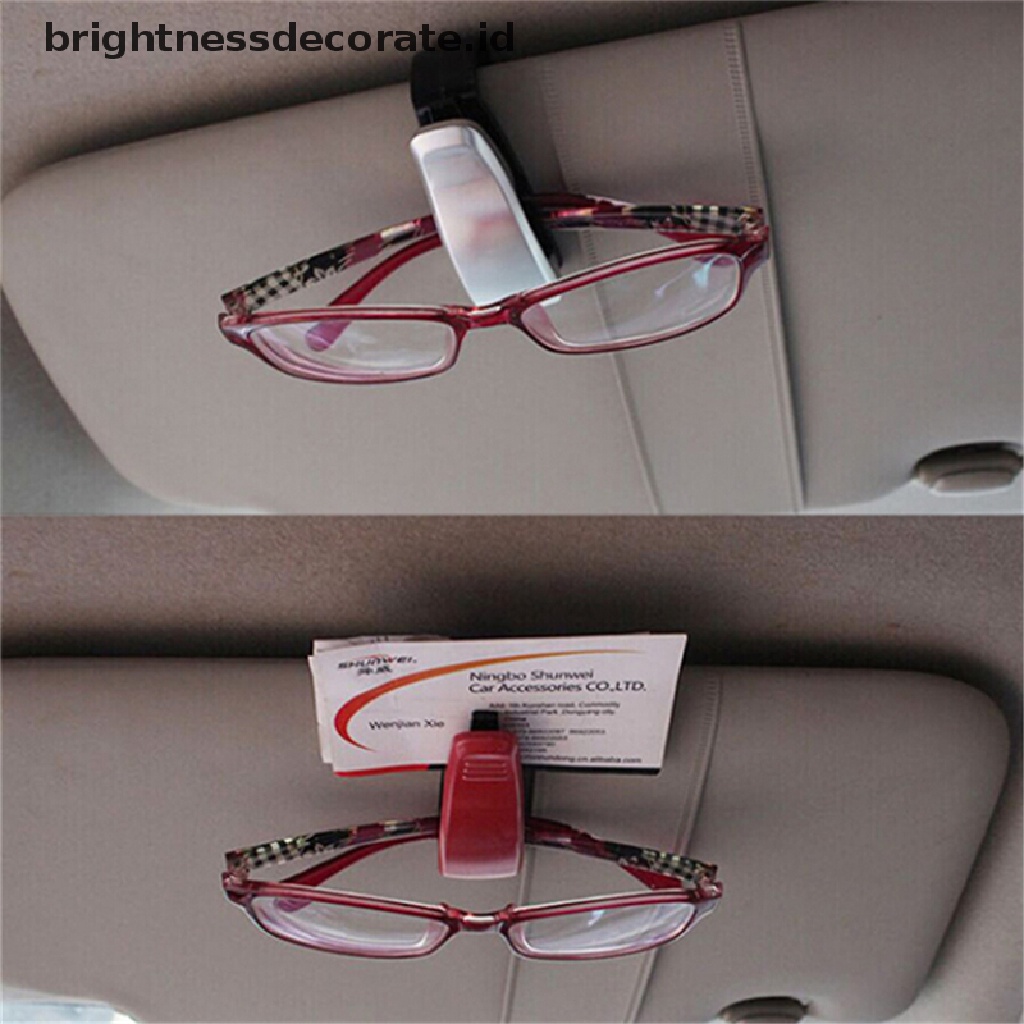 1 Pc Klip Holder Kacamata / Kartu / Pulpen Untuk Sun Visor Mobil