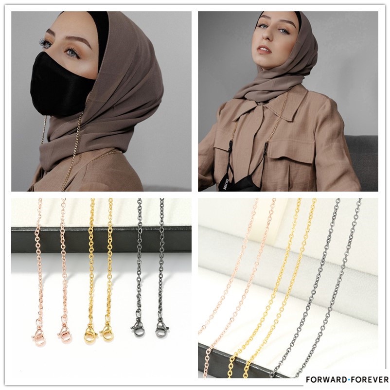 Fashionable Muslim Metal Mask Chain   M60030