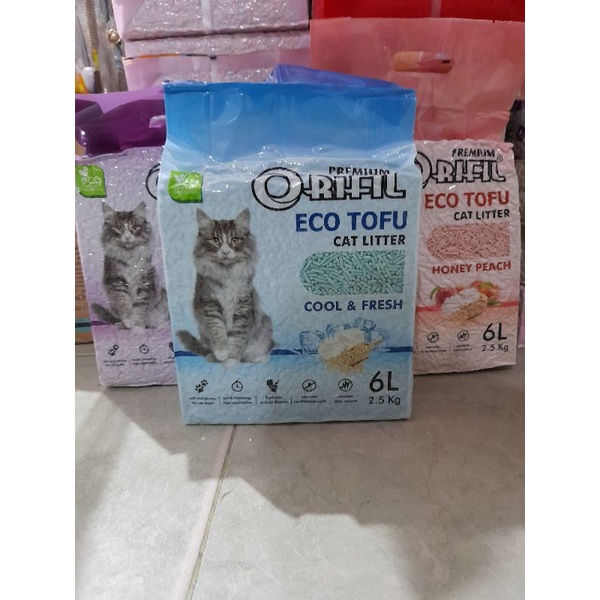 Pasir Orifil Eco Tofu 6 Liter - Aroma Cool &amp; Fresh