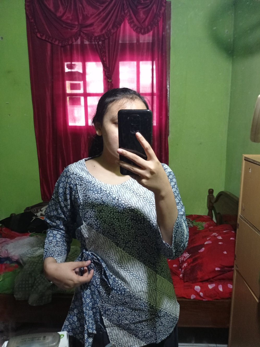 Batik Wanita Asj Sa Hrb026 Kenongo Kemeja Tosca Pendek