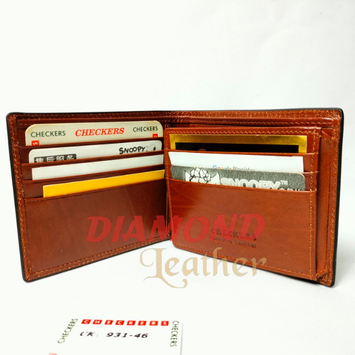 Checkers Dompet Kulit Impor Asli Pria CK 46