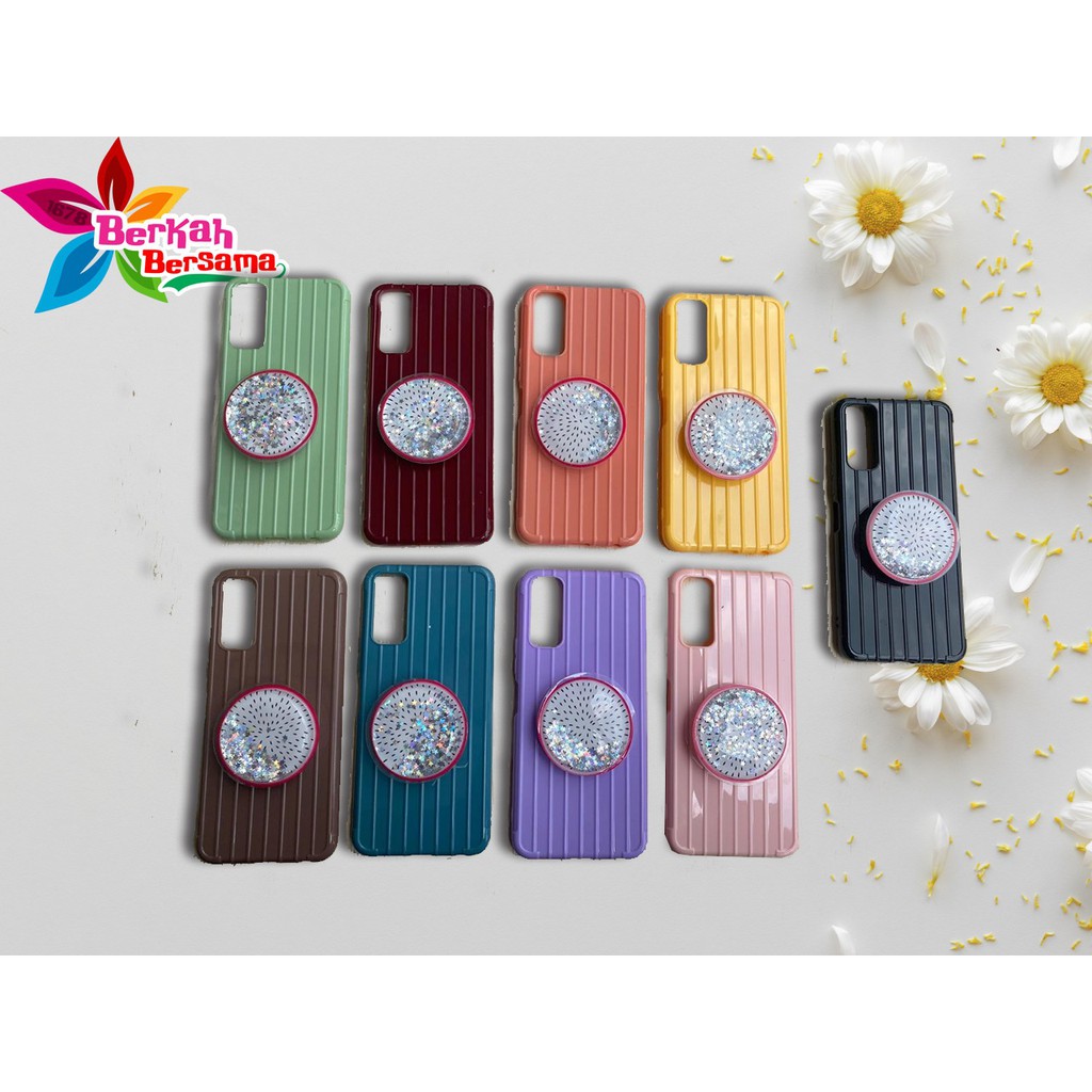 Softcase popsocket glitter oppo A3s A1k A5 A9 2020 A7 F9 A5s A31 A52 A92 A37 A53 A83 F1s F11 BB1210