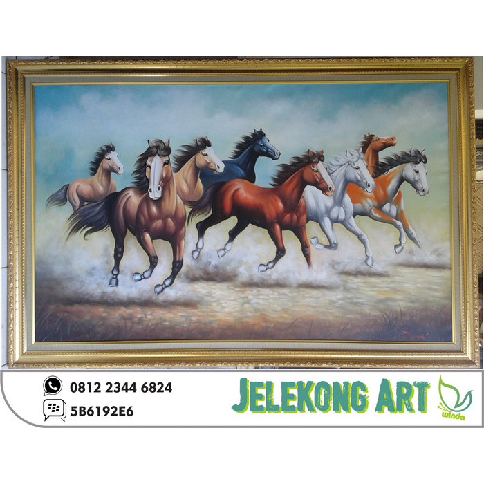 Langsung Order Lukisan Kuda Ukuran 135 x 85 cm Jelekong Limited