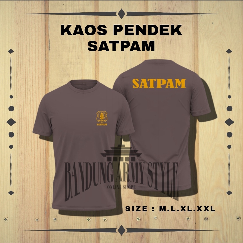 kaos Satpam / Security Gada Pratama Borgol Terbaru .KAOS SECURITY/KAOS SATPAM HITAM/KAOS COKLAT SATPAM