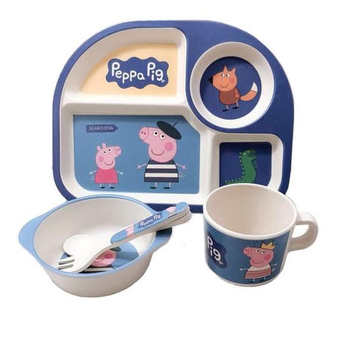 Terbaik Set Alat  Makan  Bayi Anak Model Kartun  Peppa Pig 