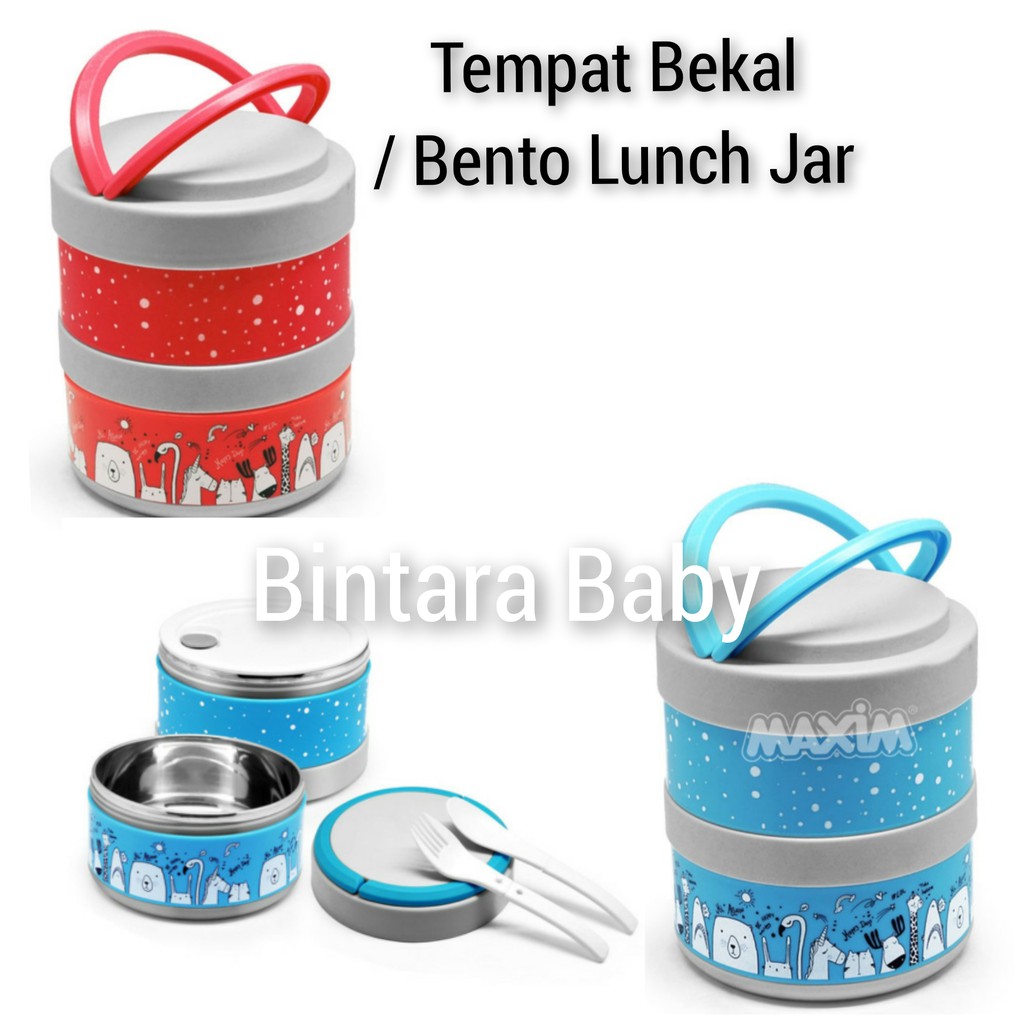 Maxim Bento Lunch Jar / Tempat Bekal Lunch Box Ekslusif / Wadah Mpasi Travel On The Go