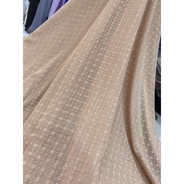 tile dot mutiara gliter / star dot / snow tulle per 0.5m