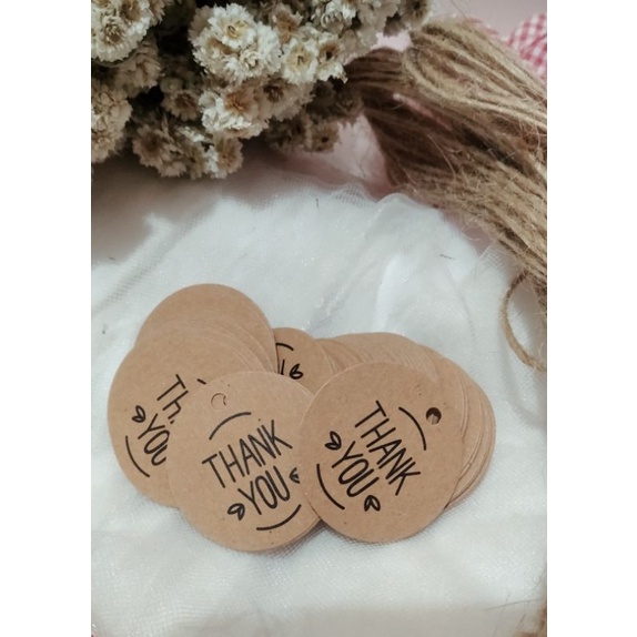 Hang Tag Thank You u Souvenir, Hampers Dll isi 10pcs