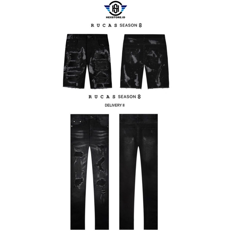 RUCAS SEASON 8 CAVIAR LEATHER JEANS New