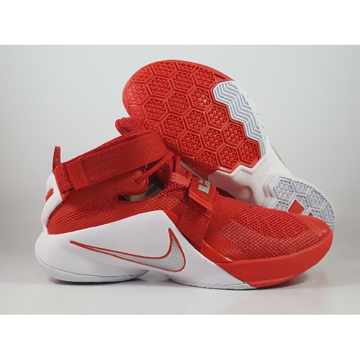 Sepatu Basket MURAH Nike Lebron SOldier 9 Red WHite Replika Impor