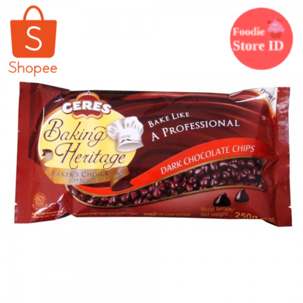 

Ceres Baking Heritage Dark Chocolate Chips 250gr - Dark Coklat Cips