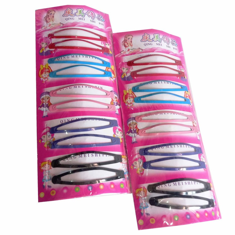 Isi 10 pcs Jepitan Pin Rambut Besi Stainless Tik Tok Mix Warna Size S