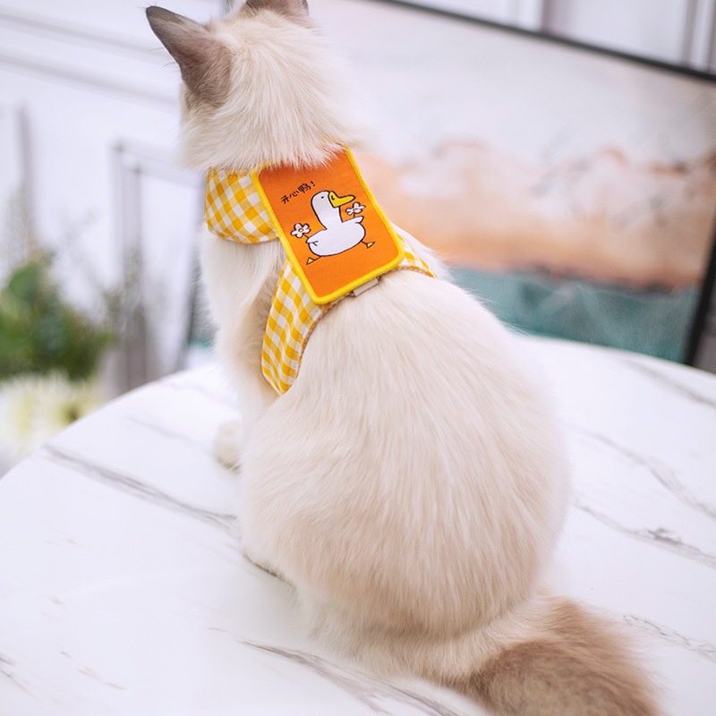 Cat Leash Cute Little Yellow Duck To Prevent Break Free From Neck Does Not Hurt Cat Dog Leash Cat Traction Rope