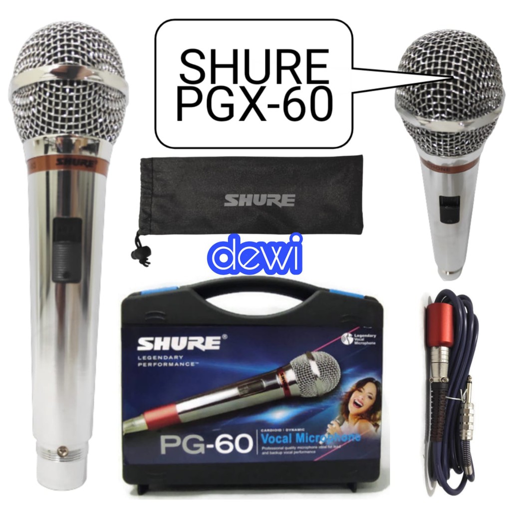 MIC SHURE PG 60 / MIC KABEL SHURE PG60 / MIC SHURE KABEL PG60