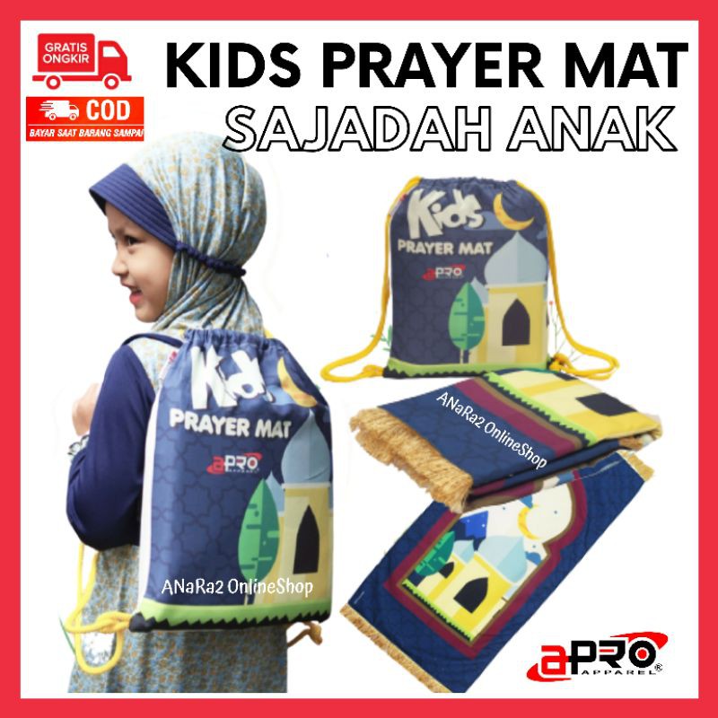 Sajadah Anak Premium Apro Empuk Elegan Motif Printing Sejadah Prayer Mat Anti Slip Cocok Untuk Kado-3