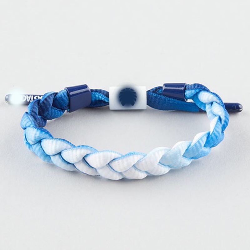 BRACELET GELANG TALI KAIN PRIA BASKET SILVER SOX RAS BLUE WHITE IOP