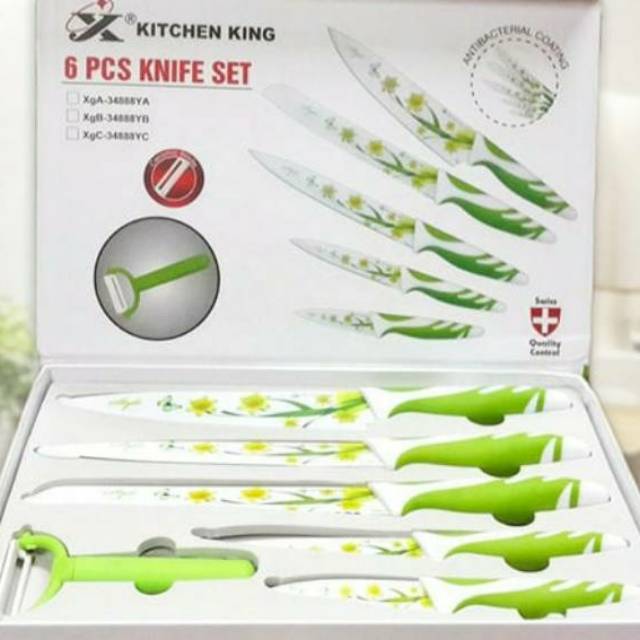 Kitchen King Set Pisau Dapur Keramik 6 pcs