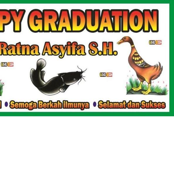 banner / spanduk ulang tahun /sidang / wisuda / wedding design pecel lele