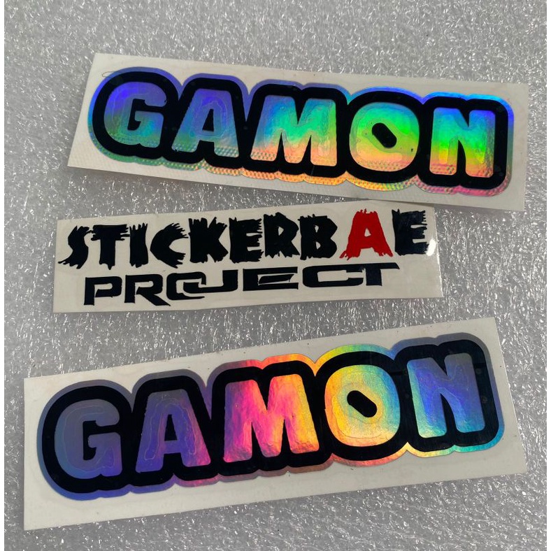 Sticker gamon stiker viral bahan hologram tumpuk variasi motor stickerbae4