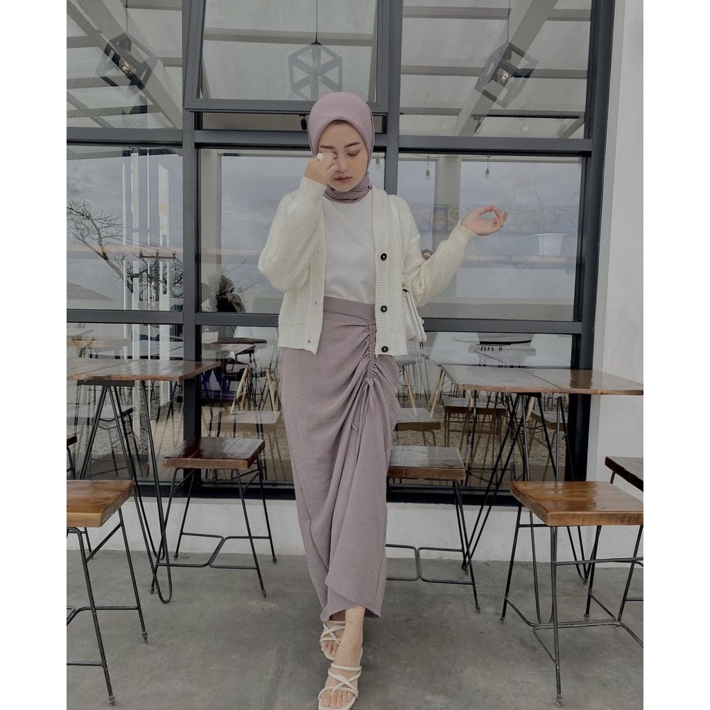 BEFAST - ZFS OOTD Rok Wanita NAYAN / TAMARA/JOSEP SKIRT-ROK SERUT CASUAL- MAXI RUCHED SKIRT KOREAN LOOK / Rok Serut Wanita / Rok Kondangan Remaja Wanita / Rok Trendy / Terlaris / Rok Formal Termurah