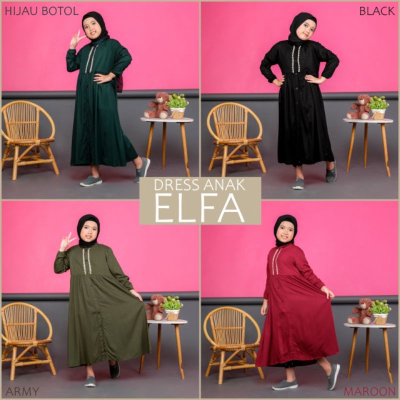 MUSAMMA ELFA DRESS KIDS MAT TWILL ORI