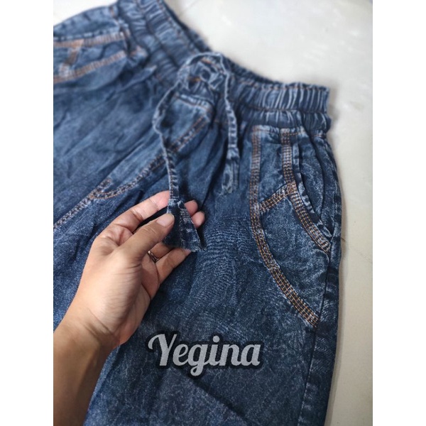 Kulot Snow Jeans Ukuran Jumbo dan standar model rawis/celana wanita high waist/jeans wanita pinggang karet