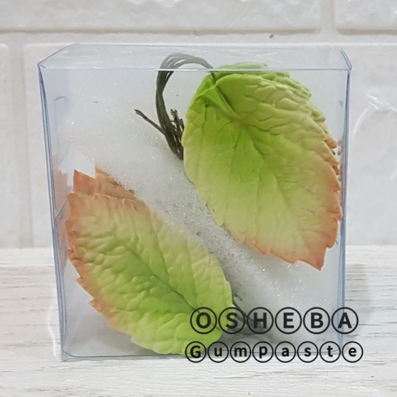 

[osheba] gumpaste daun DBM 35 warna 2tone