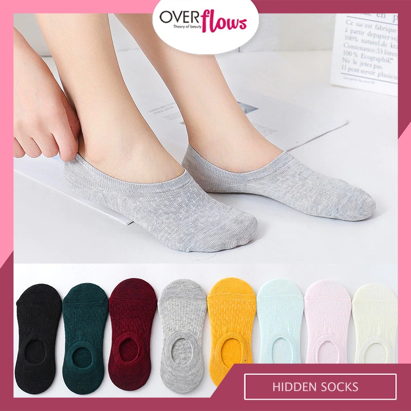 OVERFLOWS.ID Kaos Kaki Hidden Di Bawah Mata Kaki Pria Wanita Ankle Sock Basic Import Kaos Kaki