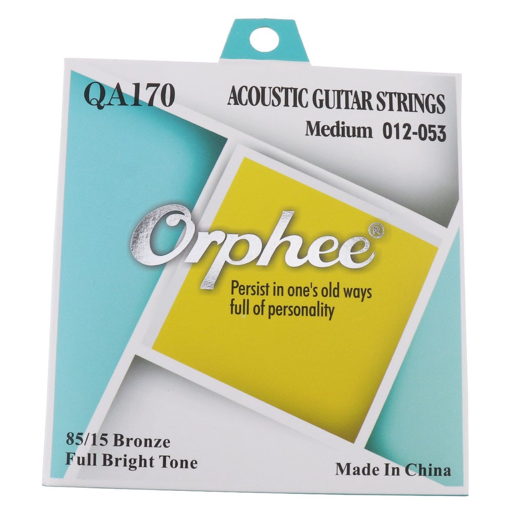 Orphee QA170 Senar Gitar Akustik Heksagonal Alloy Dengan Ujung Bola 85 / 15 Warna Perunggu