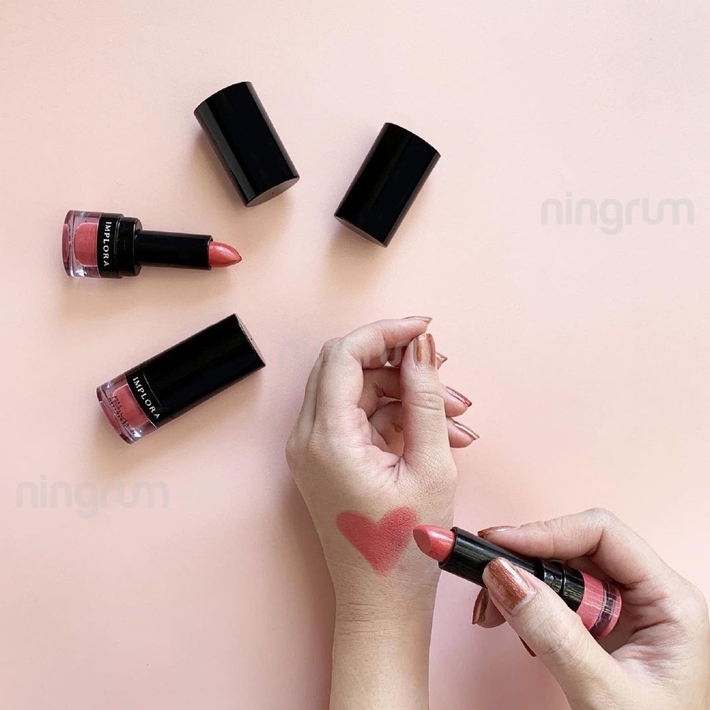 Ningrum - Implora Lipstik Hitam 2211 - Lipstik Implora Tahan Lama 100% Original BPOM - 5115