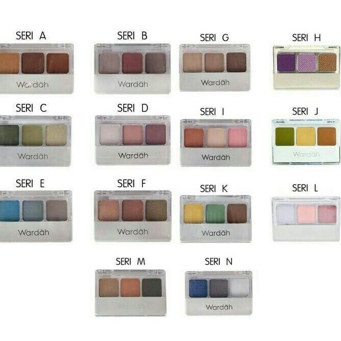 WARDAH Eyeshadow/ eye shadow 3 in 1 ORIGINAL WARNA LENGKAP