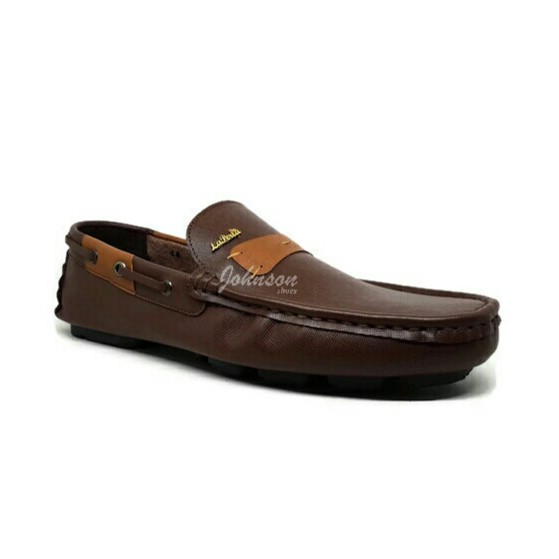 Sepatu Loafers Kulit Pria LA PERLA - WB 02 Coklat Camel