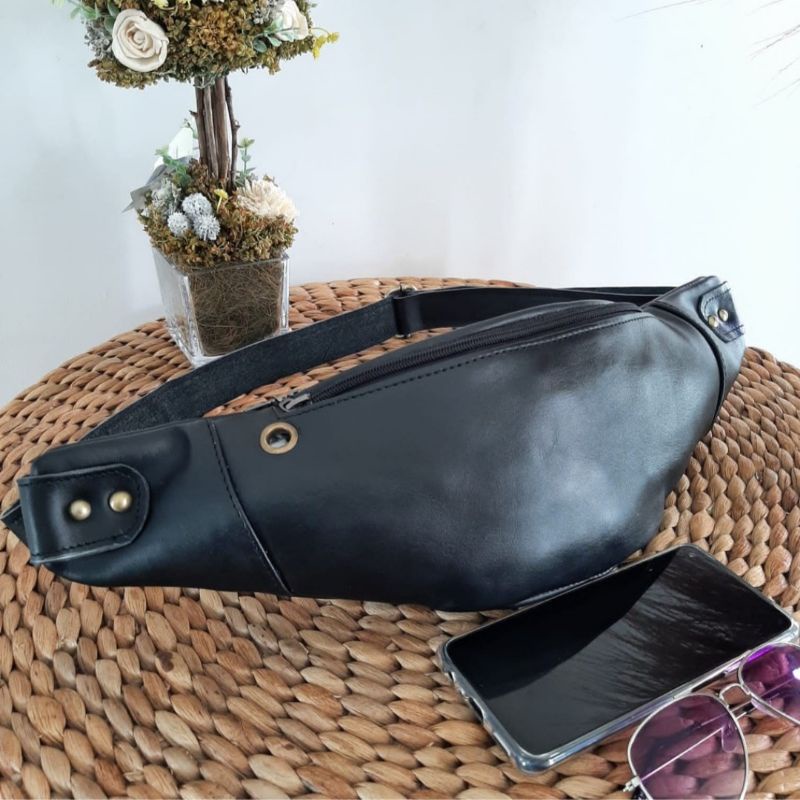 waistbag kulit sapi asli