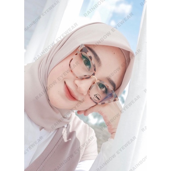 FRAME KODE (CLARA) MODEL KOTAK CAT EYE PHOTOCROMIC ANTIRADIASI MINUS DAN CYL BISA REQUEST