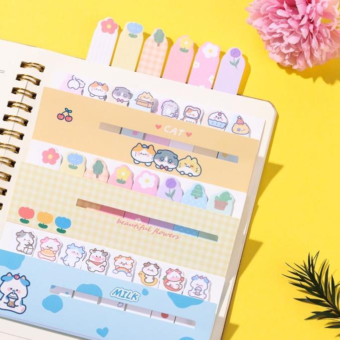 

15 Pcs Stiker Can Memo Pad Motif Kun Hewan Untuk Alat Tulis Sekolah