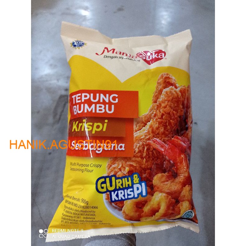 

Tepung Bumbu Krispi Mamasuka 900gr / Tepung Bumbu Serbaguna Mamasuka SS91