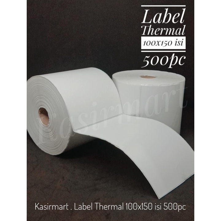 Label Thermal 100x150 isi 500pc Kertas Sticker Receipt Printer Barcode Xprinter A6 110mm