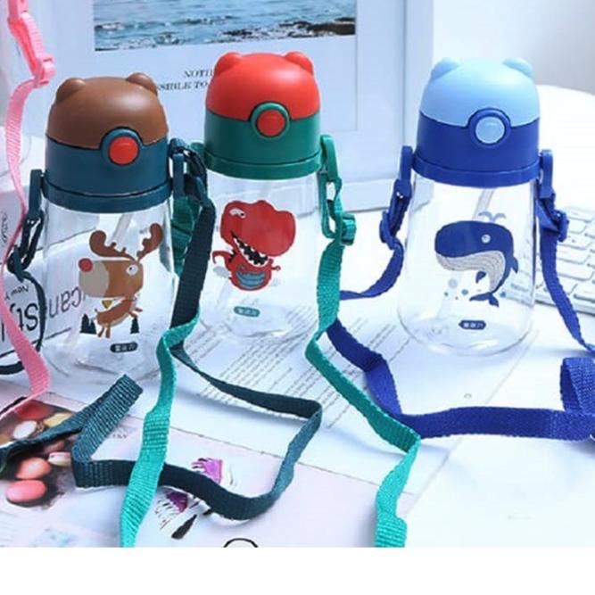 ✬ Botol Minum Anak Karakter BPA Free 480 ml (H332) Dengan TALI CHOCHO 88 SHOP ☼