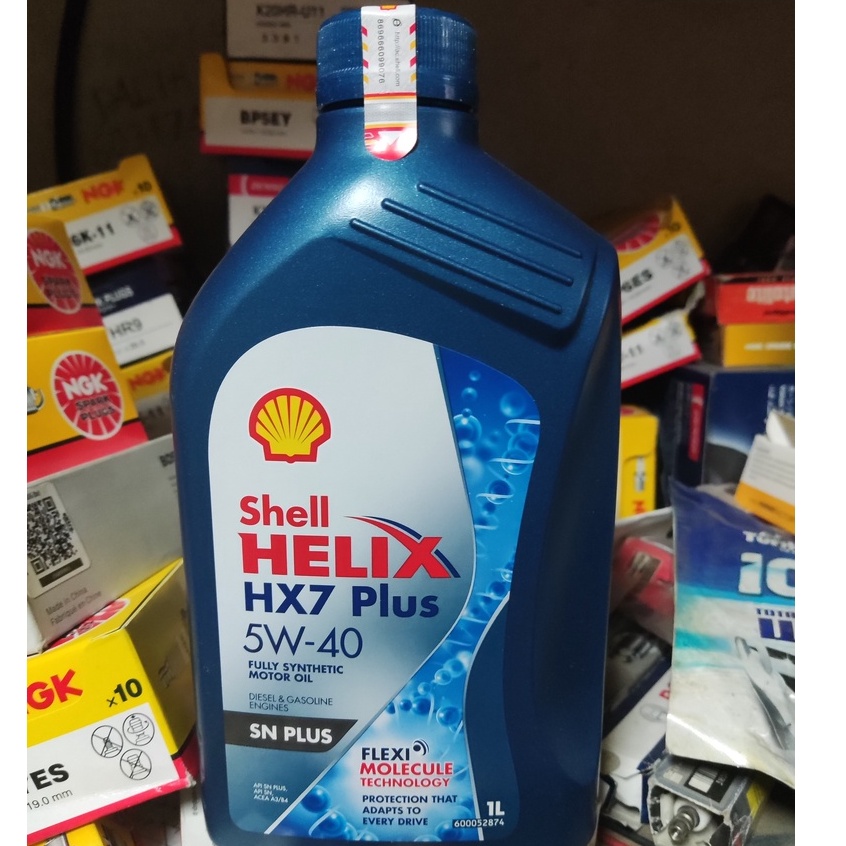 Oli Shell Helix HX7 SN Plus 5w 40 1 liter oli mobil bensin & diesel turbo HX 7