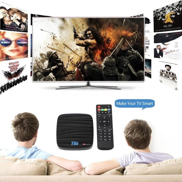 Dijual TV Box T98 Android  Nougat 7 1 4K FULL KODI RAM 2GB ROM 16GB OLB2716 Murah