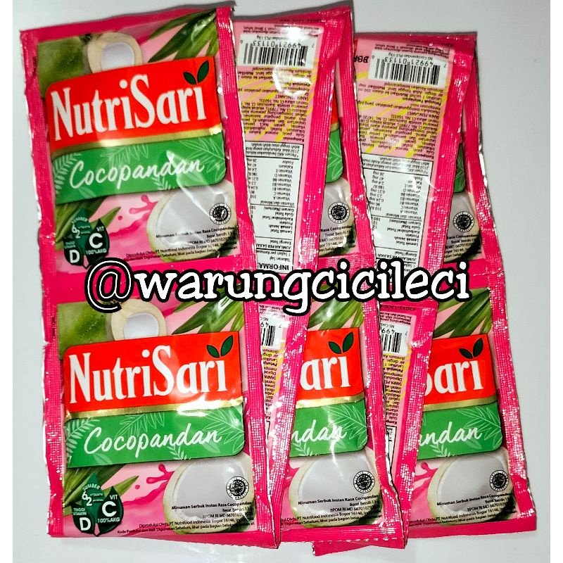 

NUTRISARI RASA COCOPANDAN 13g x 10pcs ( 1 RENCENG )