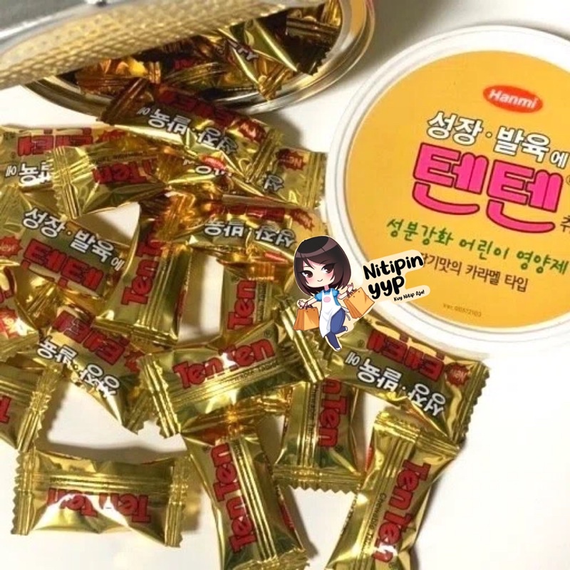 ORIGINAL Korean TENTEN Chewable Vitamin Candy - Permen Multivitamin ANAK Peninggi Badan, Imun, Tulang dan Gigi