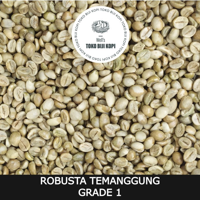 

GREEN BEAN / KOPI MENTAH ROBUSTA TEMANGGUNG GRADE 1 - 1 KG