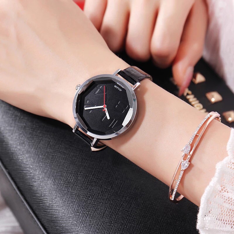 JULIUS JA-534 Jam Tangan Original Wanita Korea Bulat