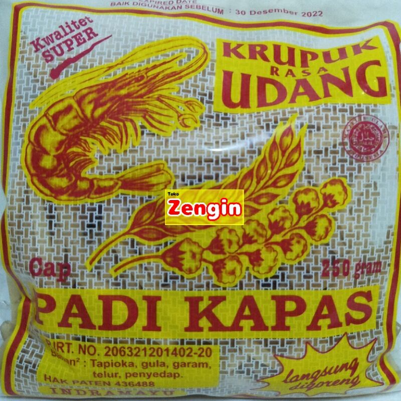 

Krupuk Udang Stik (Super) cap Padi Kapas 250gr