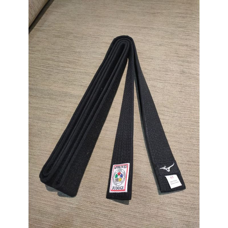 SABUK HITAM JUDO MIZUNO BLACKBELT  IJF Approved Black Belt - Red Label