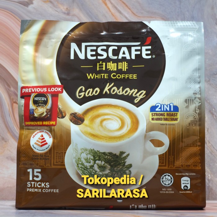 

Tanpa Gula! Nescafe White Coffee Gao Kosong 2in1 With Creamer No Sugar